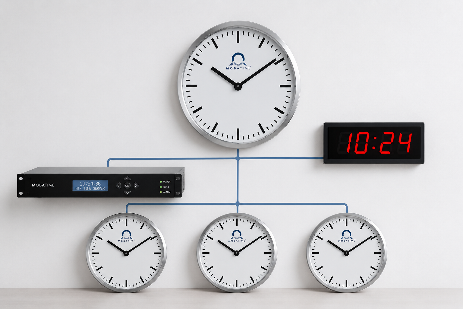 Uninterrupted and Precise Time Synchronization with Mobatime Network Clock Systems